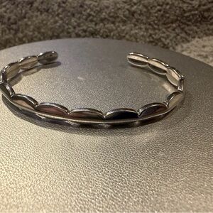 Kendra Scott Silver Scalloped Open Cuff Bracelet